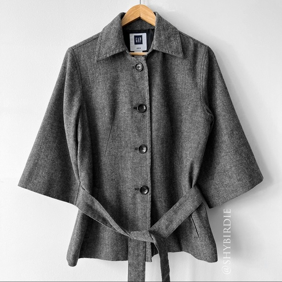 GAP Tweed 3/4 Sleeve Swing Jacket - Picture 14 of 14